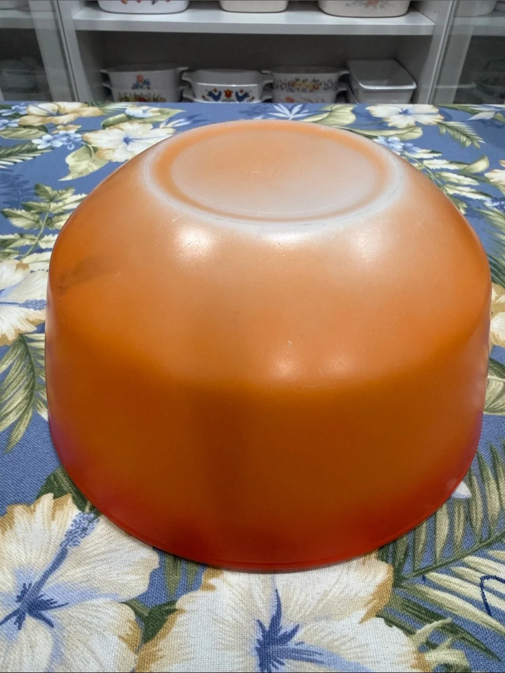 Fire King Orange to Yellow Ombre Mixing Bowl